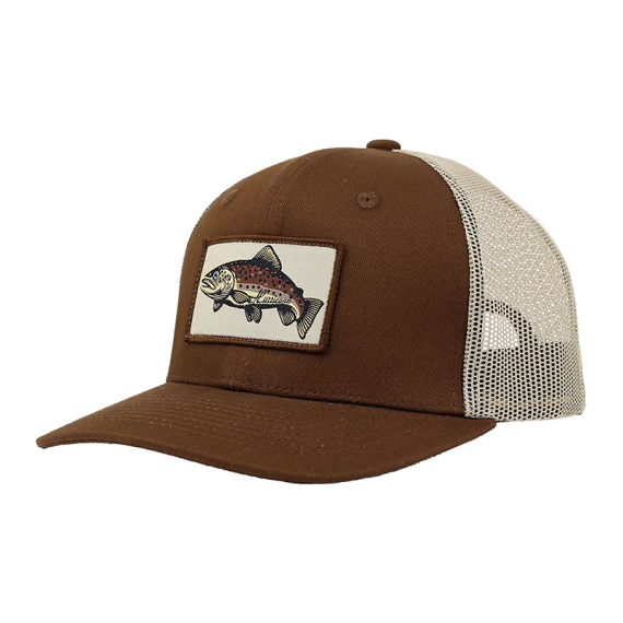 Hurricane Brown Trout Patch Trucker Hat in the group Clothes & Shoes / Caps & Headwear / Caps / Trucker Caps at Sportfiskeprylar.se (HAT01)