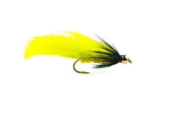 Zonker Yellow/Black Streamer size 8 in the group Lures / Flies / Streamers at Sportfiskeprylar.se (HF0213-8)