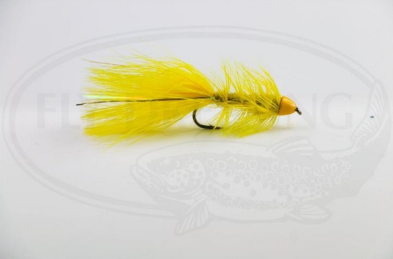 Wolly Bugger Cone Yellow size 8 in the group Lures / Flies / Streamers at Sportfiskeprylar.se (HF1223-8)
