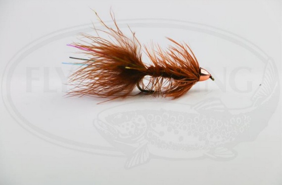 Wolly Bugger Cone Brun size 8 in the group Lures / Flies / Streamers at Sportfiskeprylar.se (HF1225-8)