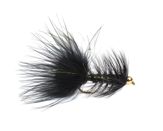 Wolly Bugger Gold Head Svart size 8 in the group Lures / Flies / Streamers at Sportfiskeprylar.se (HF1230-8)