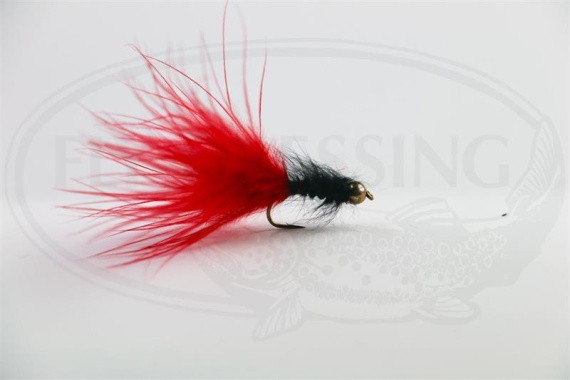 Marabou Streamer Red/Black # 8 in the group Lures / Flies / Streamers at Sportfiskeprylar.se (HF1243-8)