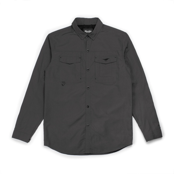 Hooke Fisherman Shirt Grey S in the group Clothes & Shoes / Clothing / Shirts at Sportfiskeprylar.se (HK19SS-FS-GR-S)