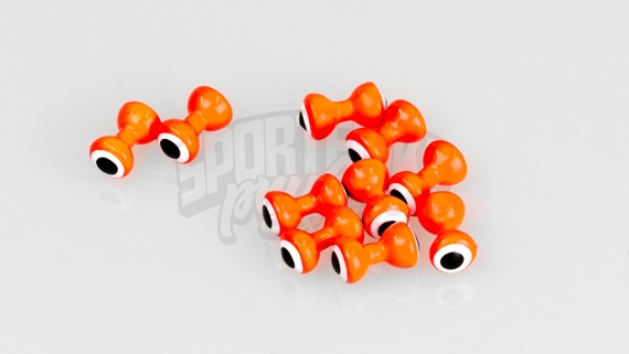 Double Pupil Lead Eyes - fl.orange/white/black in the group Hooks & Terminal Tackle / Fly Tying / Fly Tying Material / Eyes at Sportfiskeprylar.se (HL-2PM5)
