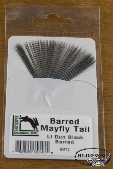 BARRED MAYFLY TAIL #2 LT DUN BLACK BARRED in the group Hooks & Terminal Tackle / Fly Tying / Fly Tying Material / Other Synthetic Materials at Sportfiskeprylar.se (HL-BMT2)