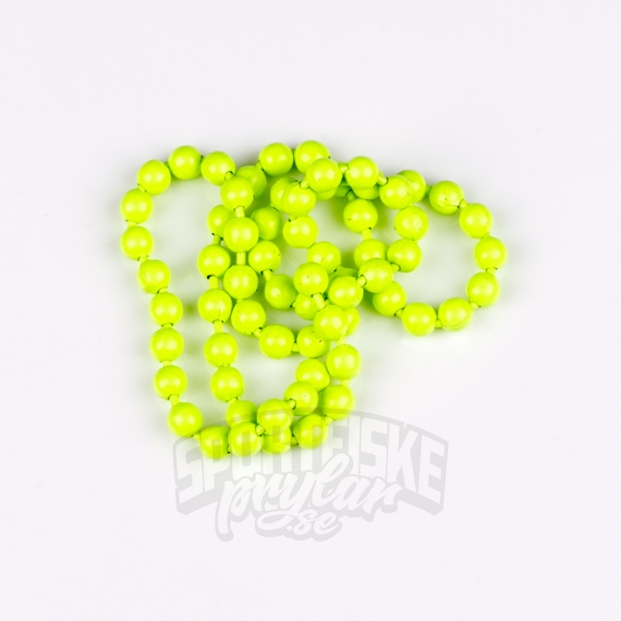 Flourescent Bead Chain Medium #127 Fluo Chartreuse in the group Hooks & Terminal Tackle / Fly Tying / Fly Tying Material / Cones at Sportfiskeprylar.se (HL-FBC127)