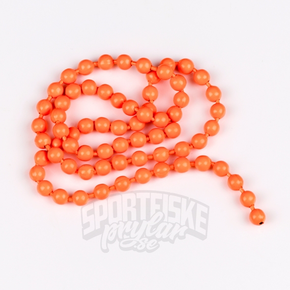 Flourescent Bead Chain Medium #137 Fluo Orange in the group Hooks & Terminal Tackle / Fly Tying / Fly Tying Material / Cones at Sportfiskeprylar.se (HL-FBC137)