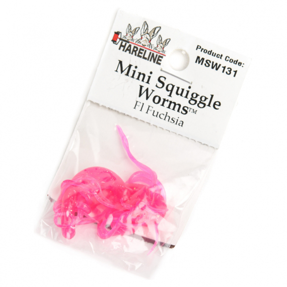 Mini Squiggle Worms #131 Fl Fuchsia in the group Hooks & Terminal Tackle / Fly Tying / Fly Tying Material / Other Synthetic Materials at Sportfiskeprylar.se (HL-MSW131)