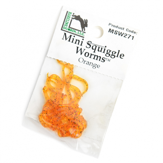 Mini Squiggle Worms #271 Orange in the group Hooks & Terminal Tackle / Fly Tying / Fly Tying Material / Other Synthetic Materials at Sportfiskeprylar.se (HL-MSW271)