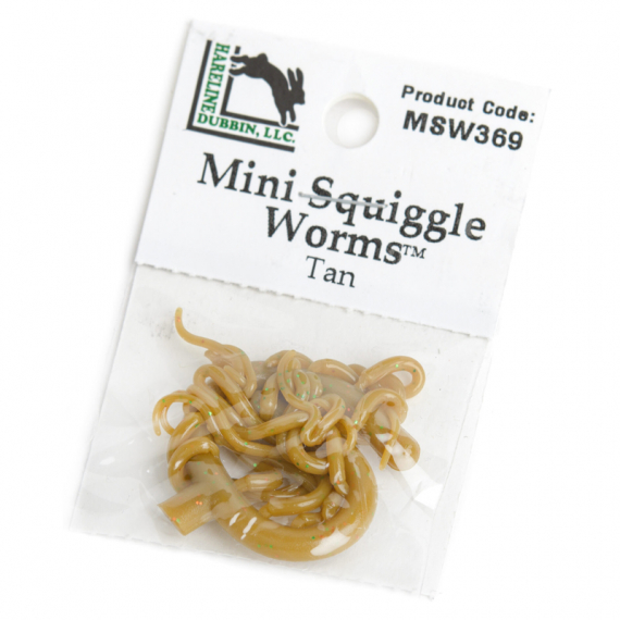 Mini Squiggle Worms #369 Tan in the group Hooks & Terminal Tackle / Fly Tying / Fly Tying Material / Other Synthetic Materials at Sportfiskeprylar.se (HL-MSW369)
