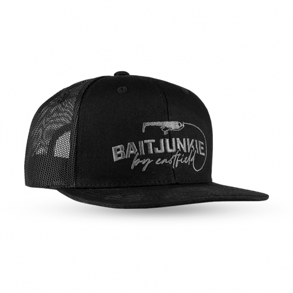 Eastfield Baitjunkie Flatbrim Mesh Cap Black in the group Clothes & Shoes / Caps & Headwear / Caps at Sportfiskeprylar.se (HW2053BLEFL)