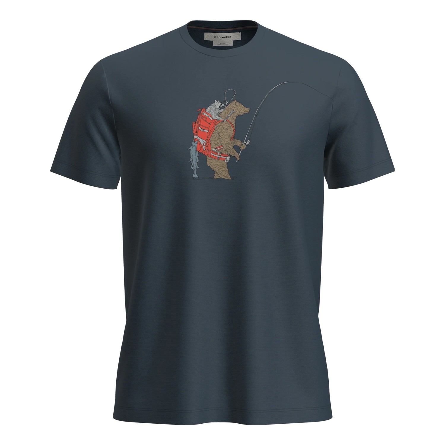 Icebreaker M\'s Merino 150 Tech Lite SS Tee Bear Catch Abyss in the group Clothes & Shoes / Clothing / T-shirts at Sportfiskeprylar.se (IB0A57FUZ431001r)