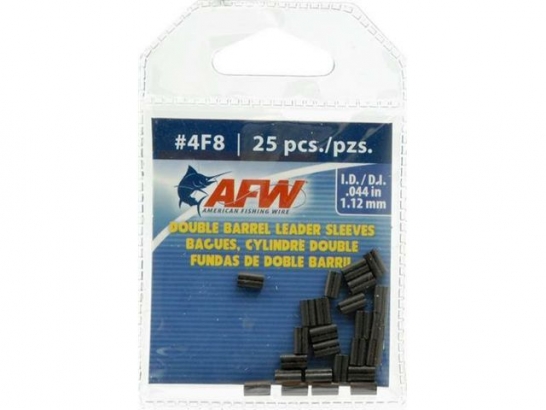 AFW Double Barrel Sleeves, Size #4F8 (1.12 mm) 25 pack in the group Hooks & Terminal Tackle / Crimps at Sportfiskeprylar.se (J04F8B-A)