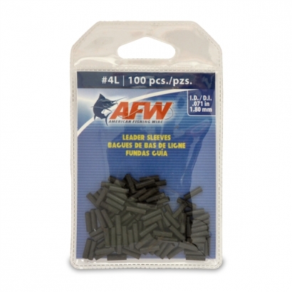 AFW Single Barrel Sleeves, Size #4L (1.80 mm) 100 pack in the group Hooks & Terminal Tackle / Crimps at Sportfiskeprylar.se (J04LB-B)