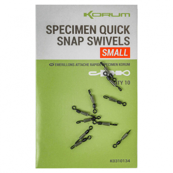 Korum Specimen Quick Snap Swivels in the group Hooks & Terminal Tackle / Swivels / Single Swivels at Sportfiskeprylar.se (K0310134r)