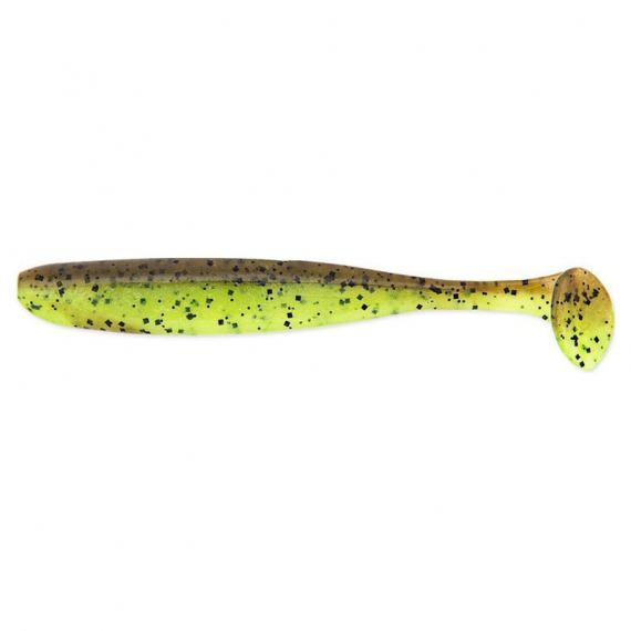 Keitech Easy Shiner 10cm (7-pack) - Green Pumpkin / Chartreuse