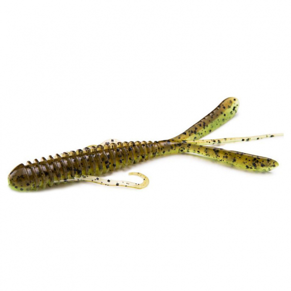 Keitech Hog Impact 8,9cm (10pcs) - Green Pumpkin /Chartreuse