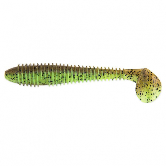Keitech FAT Swing Impact 9,6cm (6pcs) - Green Pumpkin / Chartreuse