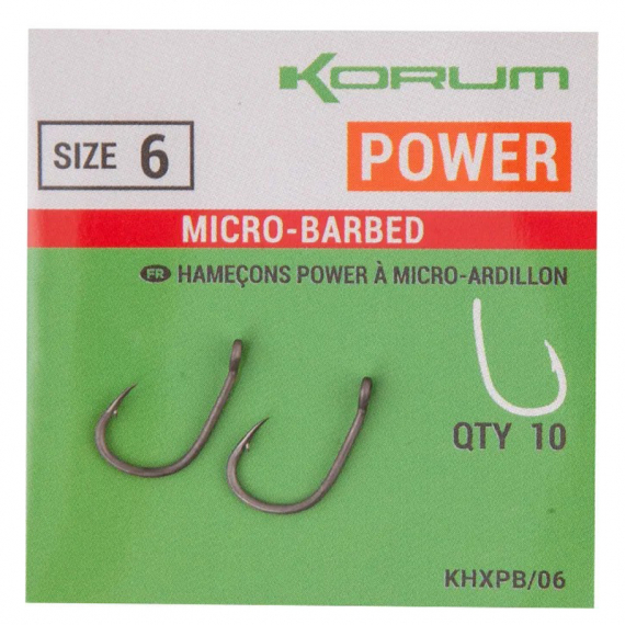 Korum XPERT Power Micro Barbed Hooks in the group Hooks & Terminal Tackle / Hooks / Specimen Hooks at Sportfiskeprylar.se (KHXPB-06r)