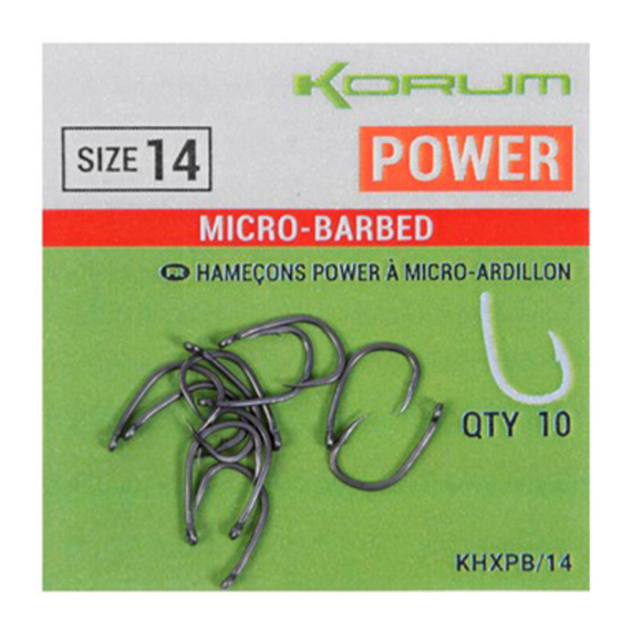 Korum Xpert Power Micro-Barbed in the group Hooks & Terminal Tackle / Hooks / Specimen Hooks at Sportfiskeprylar.se (KHXPB-06r)