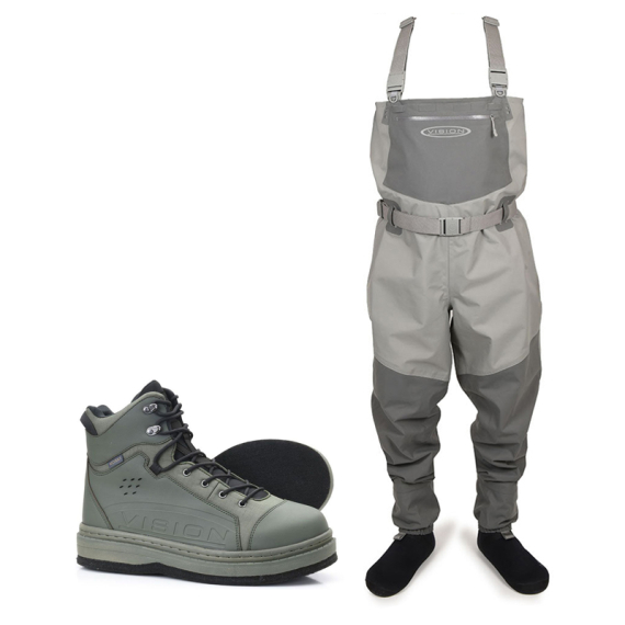 Vision Koski Grey & Koski Green 2.0 Felt Sole Wading Kit in the group Clothes & Shoes / Waders & Wading Equipment / Wading Kits at Sportfiskeprylar.se (KOSKIGREYKOSKIFILT)