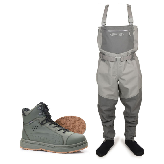 Vision Koski Grey & Koski Green 2.0 Gummi Wading Set in the group Clothes & Shoes / Waders & Wading Equipment / Wading Kits at Sportfiskeprylar.se (KOSKIGREYKOSKIGUMMI)