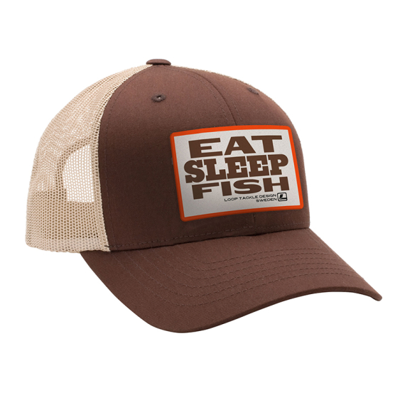 Loop Eat Sleep Fish Cap - Brown/Khaki in the group Clothes & Shoes / Caps & Headwear / Caps at Sportfiskeprylar.se (LFC-46)