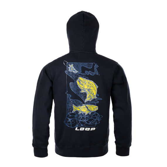 Loop M\'s Logo Hoodie Atlantic Salmon Navy in the group Clothes & Shoes / Clothing / Sweaters / Hoodies at Sportfiskeprylar.se (LMLHAS01-703-2XLr)