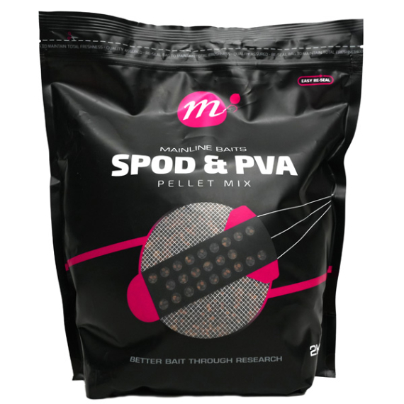 Mainline Spod & PVA Pellet Mix 2kg in the group Lures / Boilies, Hook Baits & Groundbait / Pellets at Sportfiskeprylar.se (M06007)
