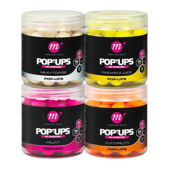 Mainline High Visual Popups in the group Lures / Boilies, Hook Baits & Groundbait / Popups & Wafters at Sportfiskeprylar.se (M13001r)