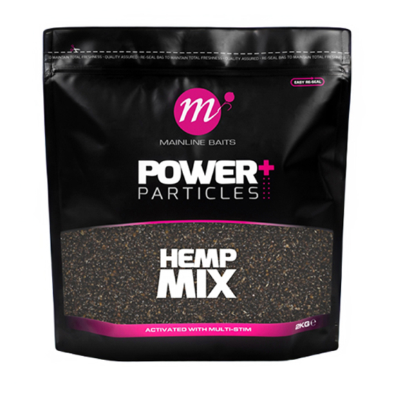 Mainline Power+ Hemp Mix 2kg in the group Lures / Boilies, Hook Baits & Groundbait / Particles at Sportfiskeprylar.se (M37023)