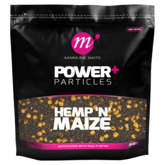 Mainline Power+ Hemp & Maize - 2kg in the group Lures / Boilies, Hook Baits & Groundbait / Particles at Sportfiskeprylar.se (M37024)