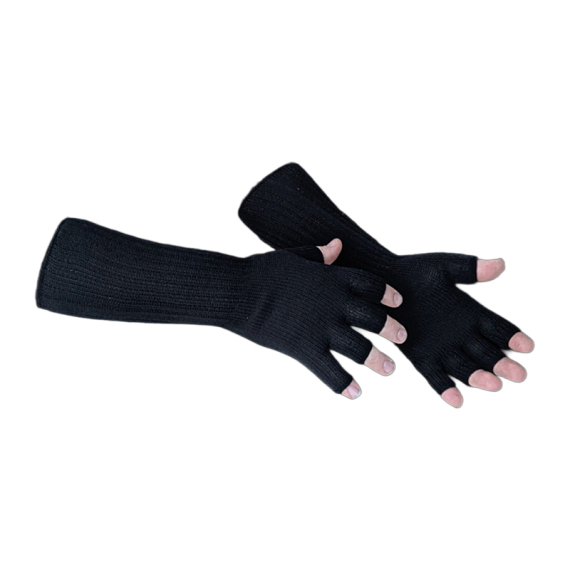 Norolan Merino Wool Fingerless Gloves - Black One-Size in the group at Sportfiskeprylar.se (MEKY-1)