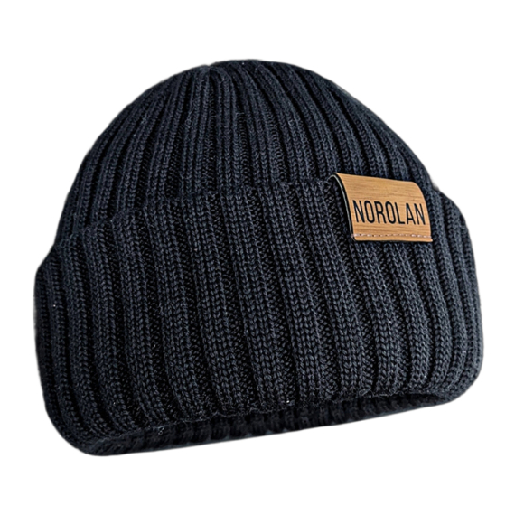 Norolan Merino Wool Ice Fishing Beanie - Black One-Size in the group at Sportfiskeprylar.se (MEPI-1)