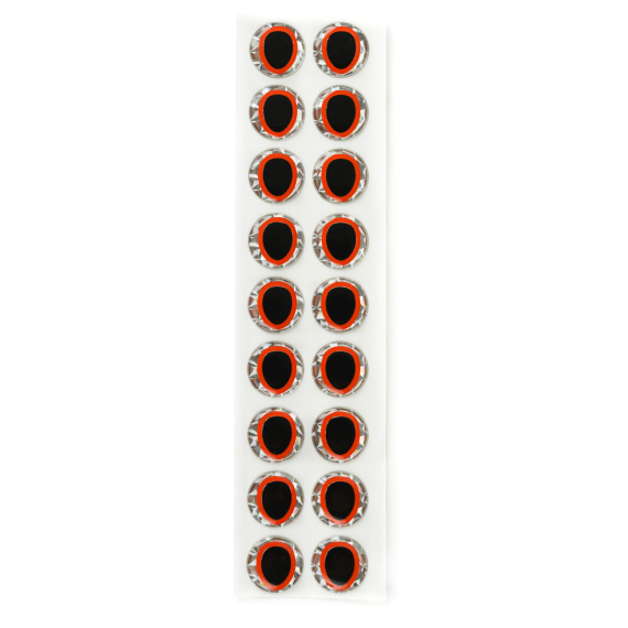 Epoxy Eyes 5,5 mm oval double - Black/Silver