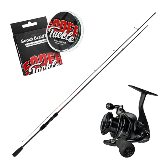 Mikado Bixlite Jigger Spin 213cm 7\' 5-20g Pitch Black Combo in the group Combos / Spinning Combos / Perch Spinning Set at Sportfiskeprylar.se (MIKADOJIGGERSPINCOMBO)