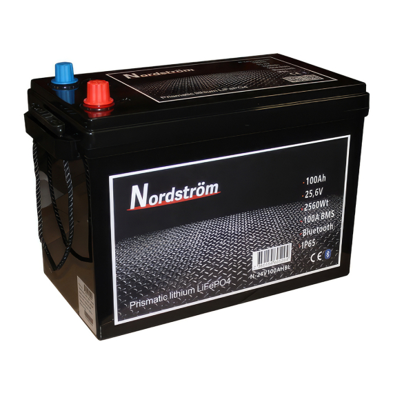 Nordström Lithium 24v Batteri 100 Ah BT in the group Marine Electronics & Boat / Batteries & Chargers / Batteries / Lithium batteries at Sportfiskeprylar.se (N-24V100AHBL)