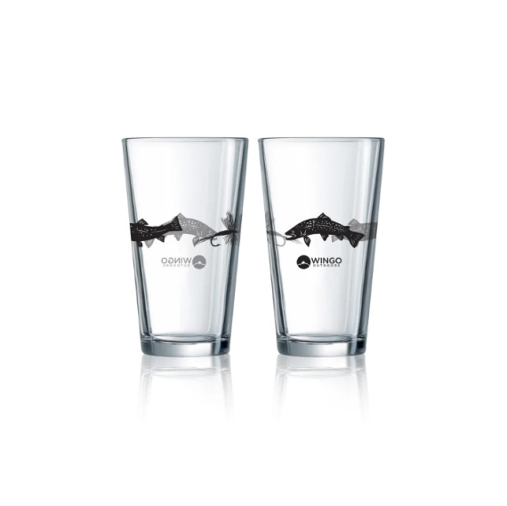 Wingo Pint Glass Trout Flies 2-Pack in the group Other / Gifts & Gift Guides at Sportfiskeprylar.se (NFD9210)