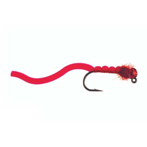 Umpqua Squirmy Wormie Jig Blood Red 12 in the group Lures / Flies / Nymphs at Sportfiskeprylar.se (NFD9638-BR12)