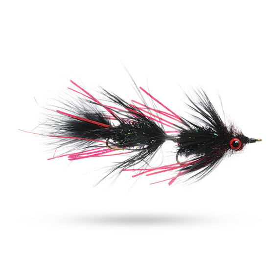 Umpqua Circus Peanut Black/Blood #4 x #4 in the group Lures / Flies / Streamers at Sportfiskeprylar.se (NFD9666-4X4)