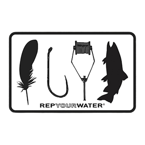 RepYourWater Sticker - Fly Tyer in the group Other / Stickers & Decals at Sportfiskeprylar.se (NFD9716)