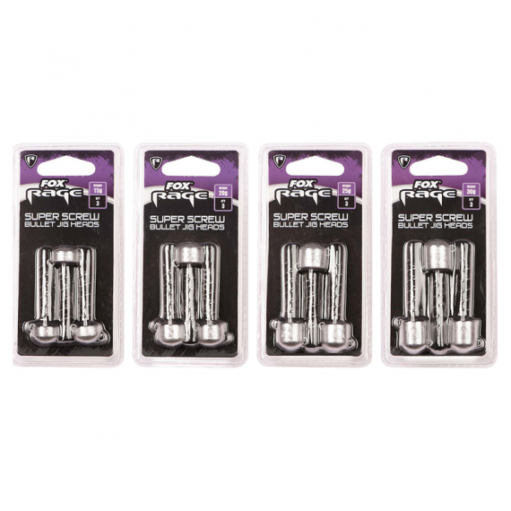Fox Rage Super Screws 3pcs in the group Hooks & Terminal Tackle / Jig Heads / Screw In Heads at Sportfiskeprylar.se (NJX125r)
