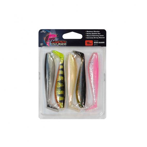Fox Rage Zander Pro UV mixed colour pack 5-pack in the group Lures / Lure Kits at Sportfiskeprylar.se (NMC004r)