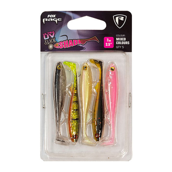 Fox Rage Zander Pro UV mixed colour pack 5-pack in the group Lures / Lure Kits at Sportfiskeprylar.se (NMC004r)