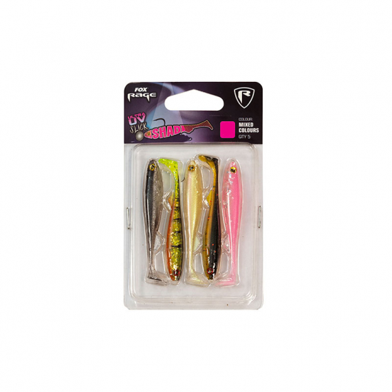 Fox Rage Slick Shad UV mixed colour pack 5-pack in the group Lures / Lure Kits at Sportfiskeprylar.se (NMC008r)