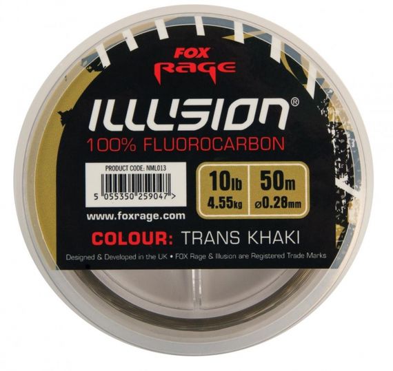 Fox Rage illusion fluorocarbon 50m in the group Hooks & Terminal Tackle / Leaders & Leader Materials / Leader Materials / Leader Material Fluorocarbon at Sportfiskeprylar.se (NML012r)