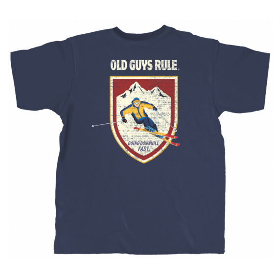 Old Guys Rule Downhill Skier T-Shirt in the group Clothes & Shoes / Clothing / T-shirts at Sportfiskeprylar.se (OG2067-Mr)