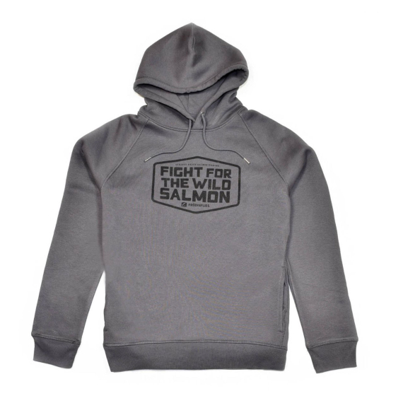Frödin \'Wild Salmon\' Hoodie - Graphite Grey in the group Clothes & Shoes / Clothing / T-shirts at Sportfiskeprylar.se (OH-WSLr)