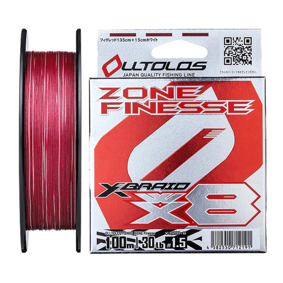 YGK Xbraid Olltlos Pe Wx8 Zone Finesse 100M in the group Fishing methods / Spin Fishing / Lines / Braided Lines at Sportfiskeprylar.se (OLLTLOSPEWX8ZONE-1.5r)