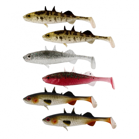 Westin Stanley The Stickleback Shadtail 7,5cm 4g Clear Water Mix (6-pack) in the group Lures / Softbaits / Perch Softbaits & Zander Softbaits at Sportfiskeprylar.se (P011-262-006)